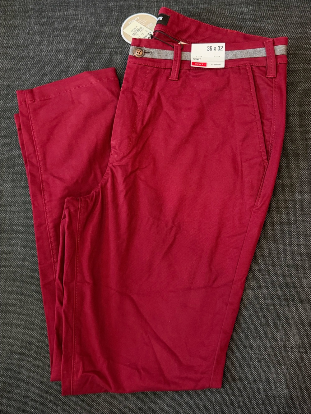 Express Men's Red Chinos - Straight Leg